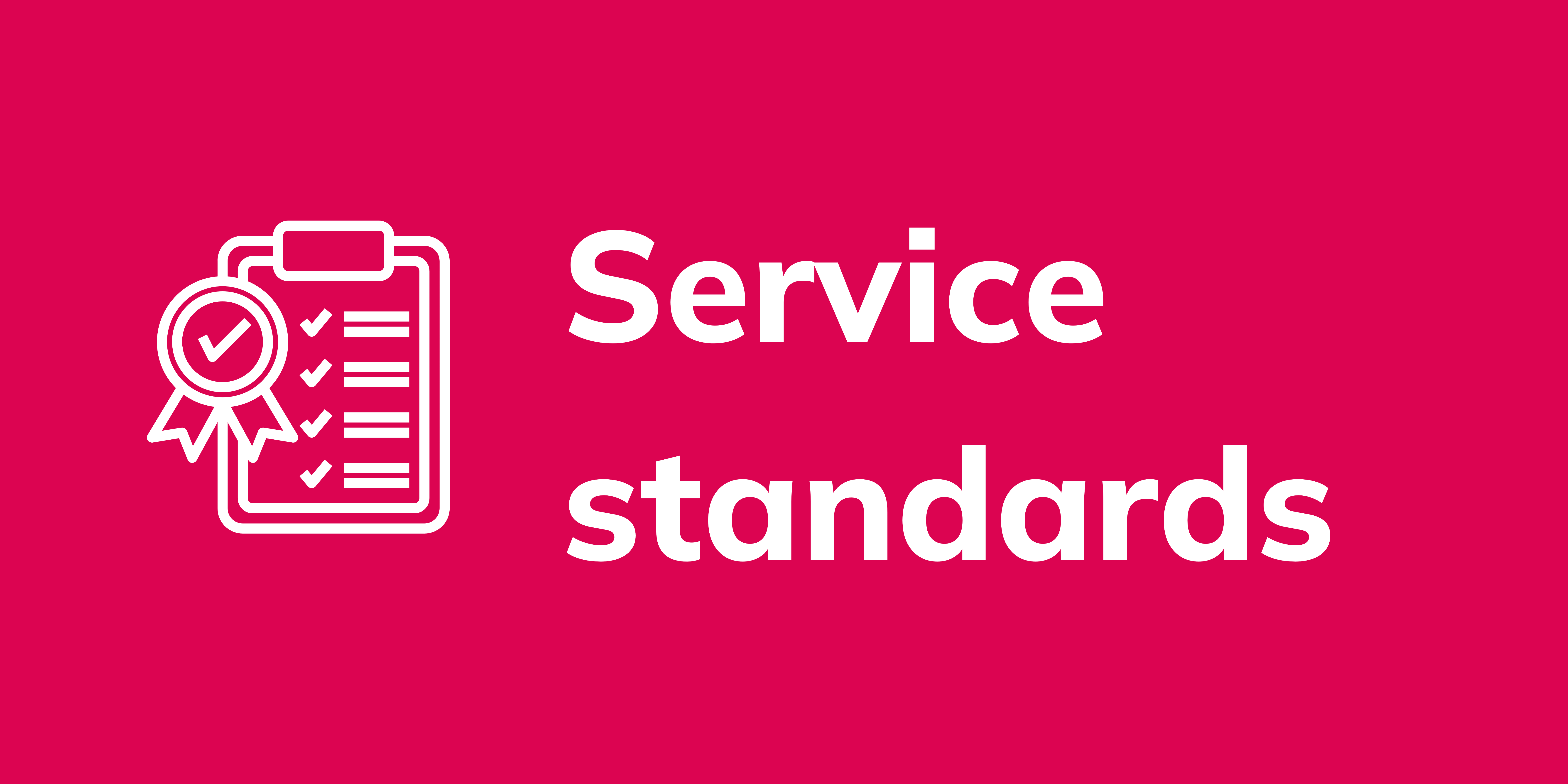 text reads service standards